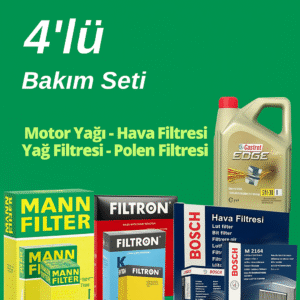 Mann-Filter VW Transporter T5 2.5 Tdi Castrol Edge 4 LT Filtre Bakım Seti 2004-2009 3NP 4 Lü