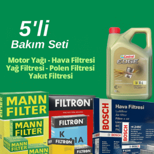 Mann-Filter VW Transporter T5 2.5 Tdi Castrol Edge 4 LT Filtre Bakım Seti 2004-2009 4NP 5 Li