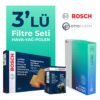 Bosch BMW 3.18 Benzinli Filtre Bakım Seti (2015-2018) 3 Lü