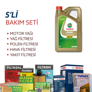 Skoda Karoq 1.6 TDI (2017-2022) Elf Motor Yağlı Bakım Seti 5 Parça Set