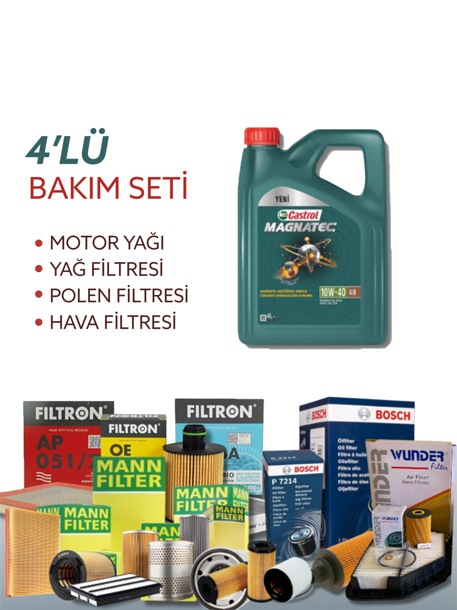 Mercedes Slk 200 Kompresor (2011-2015) Castrol 10W-40 Motor Yağlı Bakım ...