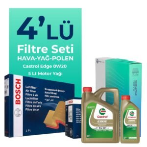 Bosch Audi A3 1.5 Tfsi Filtre Bakım Seti Castrol Motor Yağlı (2016-2019) 4 Lü