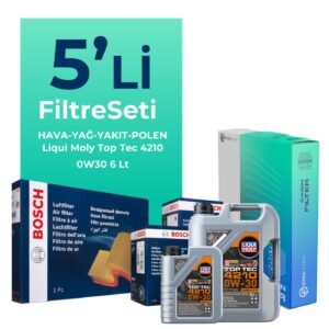 Bosch Audi Q7 50 Dizel Filtre Bakım Seti Liqui Moly Motor Yağlı (2019-2024) 5 Li