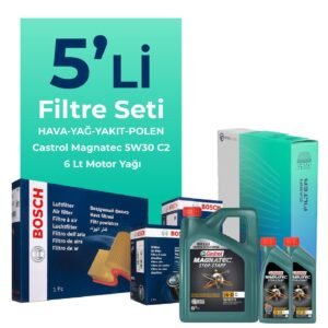 Bosch Chevrolet Captiva 2.0 Dizel Filtre Bakım Seti Castrol Motor Yağlı (2011-2018) 5 Li