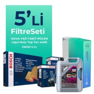 Bosch Dacia Sandero 1.5 Dizel Filtre Bakım Seti Liqui Moly Motor Yağlı (2012-2018) 5 Li