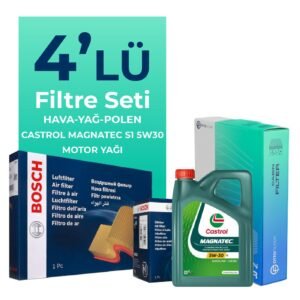 Bosch Fiat 500L 1.3 Dizel Filtre Bakım Seti Castrol Motor Yağlı (2009-2018) 4 Lü