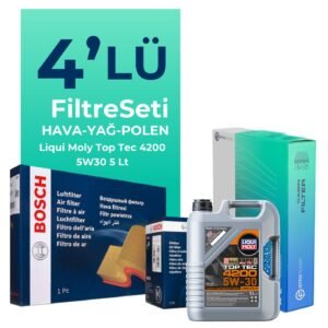 BOSCH Fiat 500L 1.6 Dizel Filtre Bakım Seti Liqui Moly Motor Yağlı (2012-2018) 4 Lü