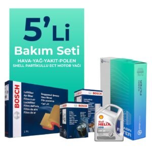 Bosch Fiat Doblo 1.3 Dizel Filtre Bakım Seti Shell Motor Yağlı (2001-2010) 5 Li