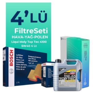 BOSCH Fiat Panda 1.2 Benzinli Filtre Bakım Seti Liqui Moly Motor Yağlı (2012-2021) 4 Lü