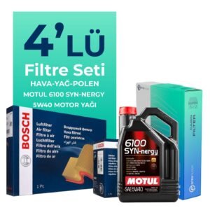 BOSCH Fiat Panda 1.2 Benzinli Filtre Bakım Seti Motul Motor Yağlı (2012-2021) 4 Lü