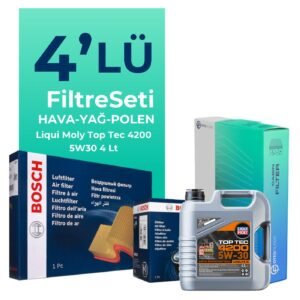BOSCH Fiat Punto 1.3 Dizel Filtre Bakım Seti Liqui Moly Motor Yağlı EURO 4 (2012-2017) 4 Lü