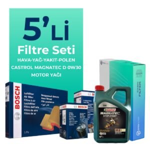 BOSCH Ford Focus 1.5 Dizel Filtre Bakım Seti Castrol Motor Yağlı (2014-2017) 5 Li