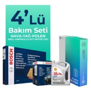 BOSCH Hyundai i10 1.0 Benzin Filtre Bakım Seti Shell Motor Yağlı (2013-2019) 4 Lü
