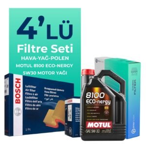 BOSCH Hyundai i30 1.6 Benzin Filtre Bakım Seti Motul Motor Yağlı (2009-2011) 4 Lü