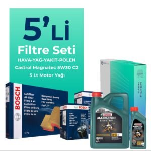 Bosch Hyundai i30 1.6 Dizel Filtre Bakım Seti Castrol Motor Yağlı (2009-2011) 5 Li