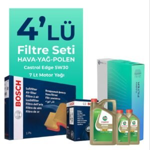 BOSCH Mercedes C220 Dizel Filtre Bakım Seti Castrol Motor Yağlı (2008-2014) 4 Lü