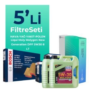 BOSCH Mercedes E280 Dizel Filtre Bakım Seti Liqui Moly Motor Yağlı (2003-2008) 5 Li