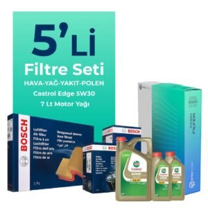 BOSCH Mercedes ML250 Dizel Filtre Bakım Seti Castrol Motor Yağlı (2011-2015) 5 Li