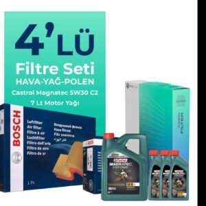 BOSCH Mitsubishi L200 2.5 Dizel Filtre Bakım Seti Castrol Motor Yağlı (2008-2015) 4 Lü