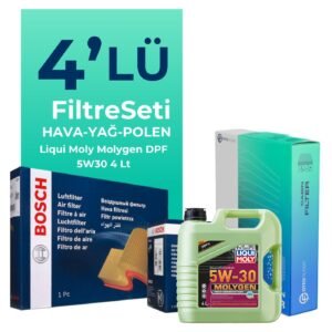 BOSCH Mitsubishi Lancer 1.6 Filtre Bakım Seti Liqui Moly Motor Yağlı (2012-2017) 4 Lü