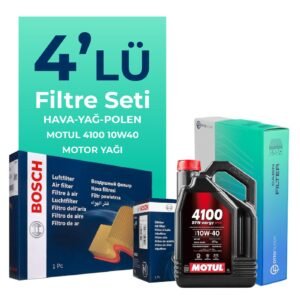 BOSCH Nissan Almera 1.5 Filtre Bakım Seti Motul Motor Yağlı (2001-2008) 4 Lü