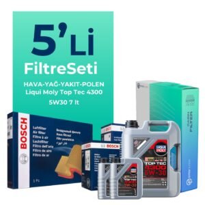 BOSCH Nissan Skystar 2.5 Dizel Filtre Bakım Seti Liqui Moly Motor Yağlı (1997-2008) 5 Li