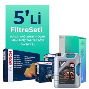 BOSCH Opel Grandland 1.6 Dizel Filtre Bakım Seti Liqui Moly Motor Yağlı (2017-2024) 5 Li