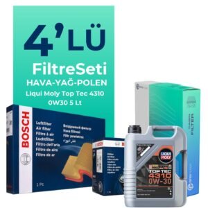 BOSCH Peugeot 301 1.6 BlueHDi Dizel Filtre Bakım Seti Liqui Moly Motor Yağlı (2014-2020) 4 Lü