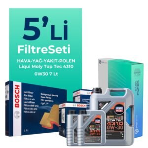 BOSCH Peugeot Boxer 2.2 Dizel BLUEHDi Filtre Bakım Seti Liqui Moly Motor Yağlı (2019-2024) 5 Li