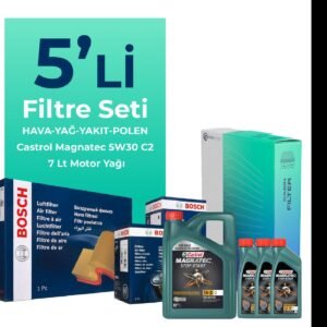 BOSCH Peugeot Boxer 2.2 Dizel Filtre Bakım Seti Castrol Motor Yağlı (2014-2016) 5 Li