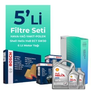 BOSCH Peugeot Expert 1.5 Dizel Filtre Bakım Seti Shell Motor Yağlı (2017-2025) 5 Li