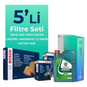 Bosch Peugeot Expert 2.0 Dizel Filtre Bakım Seti Castrol Motor Yağlı (2017-2024) 5 Li