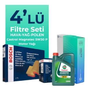 BOSCH Peugeot Partner 1.5 Dizel Filtre Bakım Seti Castrol Motor Yağlı (2019-2024) 4 Lü