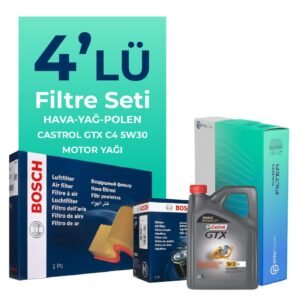 BOSCH Renault Captur 1.5 Dizel Filtre Bakım Seti Castrol Motor Yağlı (2013-2019) 4 Lü