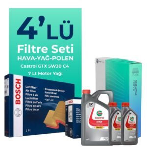 BOSCH Renault Latitude 2.0 Dizel Filtre Bakım Seti Castrol Motor Yağlı (2010-2015) 4 Lü