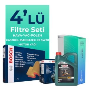 BOSCH Toyota Auris 1.4 Dizel Filtre Bakım Seti Castrol Motor Yağlı (2006-2010) 4 Lü