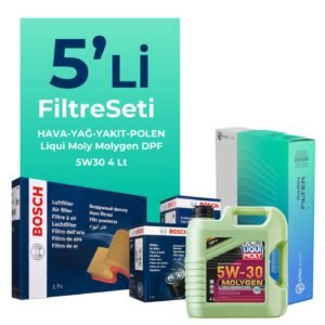 BOSCH Toyota Corolla 1.4 Dizel Filtre Bakım Seti Liqui Moly Motor Yağlı (2013-2018) 5 Li