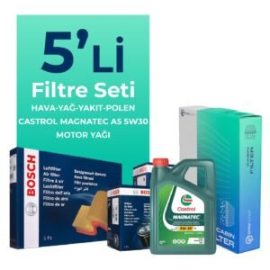 BOSCH Toyota Hilux 3.0 Filtre Bakım Seti Castrol Motor Yağlı (2006-2015) 5 Li