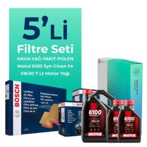 BOSCH Toyota Hilux 3.0 Filtre Bakım Seti Motul Motor Yağlı (2006-2015) 5 Li