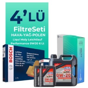 Bosch Volkswagen Caddy 2.0 Dizel Filtre Bakım Seti Liqui Moly Motor Yağlı (2020-2025) 4 Lü