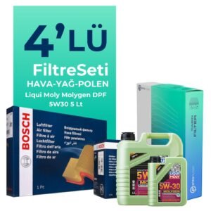BOSCH Volkswagen Jetta 1.6 Benzin Filtre Bakım Seti Liqui Moly Motor Yağlı (2006-2010) 4 Lü