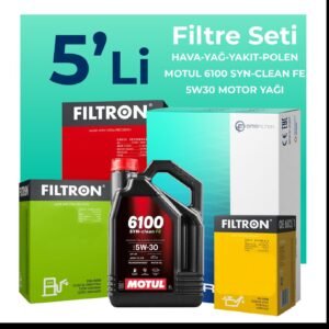 Filtron Alfa Mito 1.3 Dizel Filtre Bakım Seti Motul Motor Yağlı (2009-2018) 5 Li