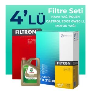 Filtron Audi A3 30 TFSI 1.0 Filtre Bakım Seti Castrol Motor Yağlı (2020-2024) 4 Lü