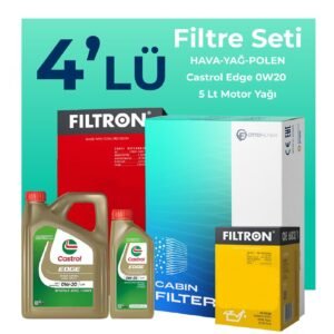 Filtron Audi A3 35 TFSI 1.5 Filtre Bakım Seti Castrol Motor Yağlı (2020-2024) 4 Lü