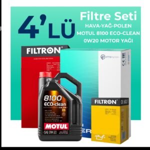 Filtron Audi A3 35 TFSI 1.5 Filtre Bakım Seti Motul Motor Yağlı (2020-2024) 4 Lü