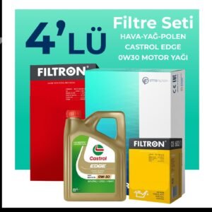 Filtron Audi A4 40 TDi Filtre Bakım Seti Castrol Motor Yağlı (2020-2024) 4 Lü
