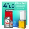 Filtron Dacia Duster 1.5 BlueDci Dizel Filtre Bakım Seti Castrol Motor Yağlı (2018-2022) 4 Lü