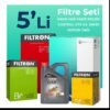 Filtron Dacia Lodgy 1.5 Dizel Filtre Bakım Seti Castrol Motor Yağlı (2012-2018) 5 Li