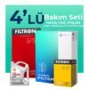 Filtron Dacia Sandero 1.2 Benzinli Filtre Bakım Seti Shell Motor Yağlı (2012-2016) 4 Lü