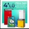 Filtron Fiat Albea 1.3 Dizel Filtre Bakım Seti Castrol Motor Yağlı (2002-2012) 4 Lü